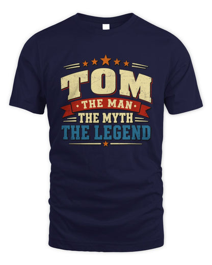 The Man The Myth The Legend Ribbon Vintage T-Shirt TOM M1-56 / Unisex Standard T-Shirt / navy