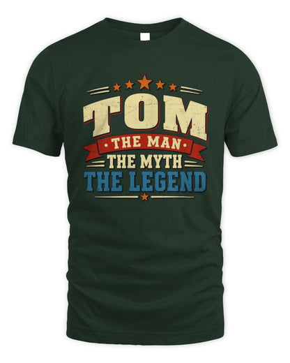 The Man The Myth The Legend Ribbon Vintage T-Shirt TOM M1-56 / Unisex Standard T-Shirt / forest green