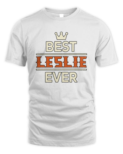 Best Your Name With Crown Shirt LESLIE M1-59 / Unisex Standard T-Shirt / white