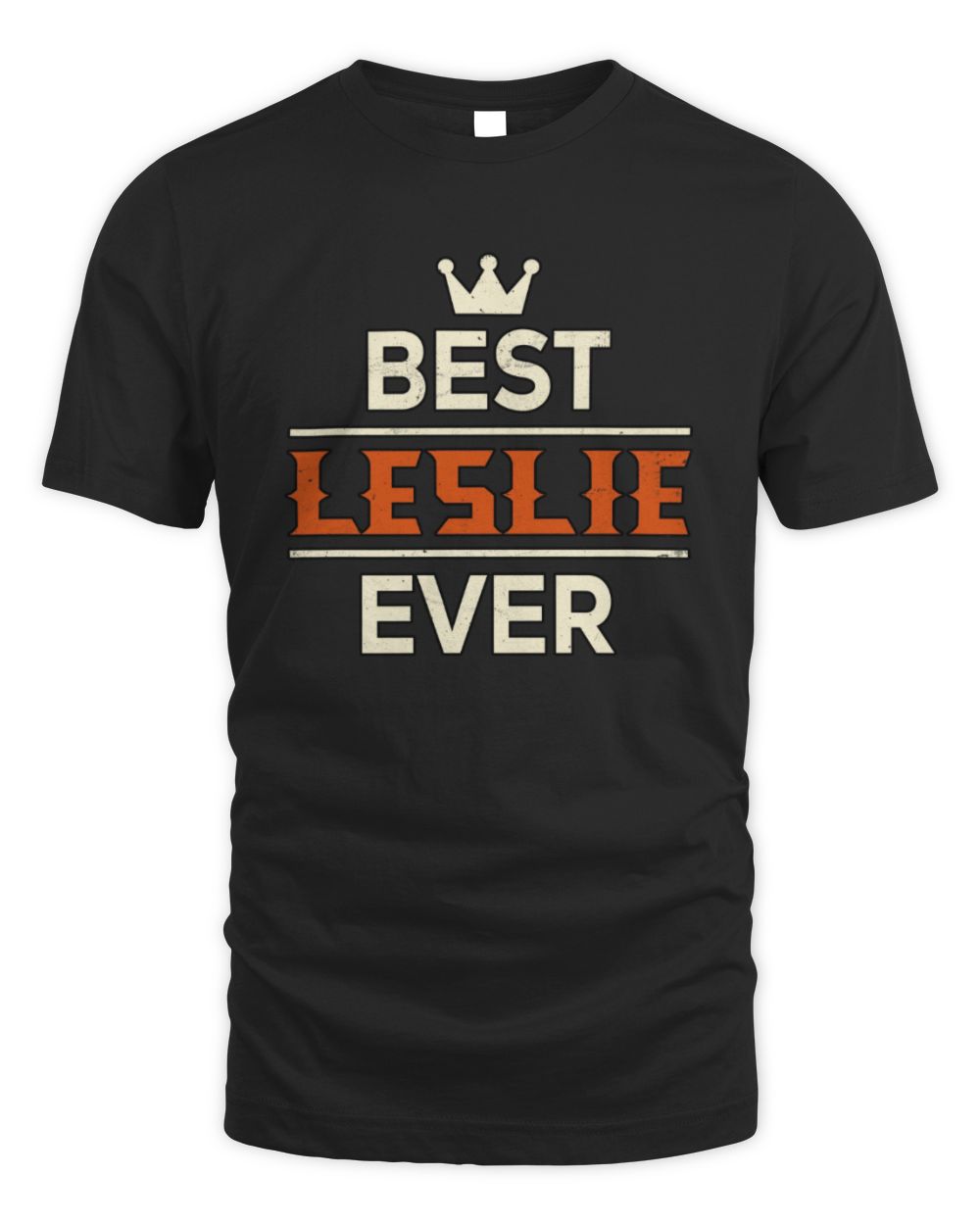 Best Your Name With Crown Shirt LESLIE M1-59 / Unisex Standard T-Shirt / black