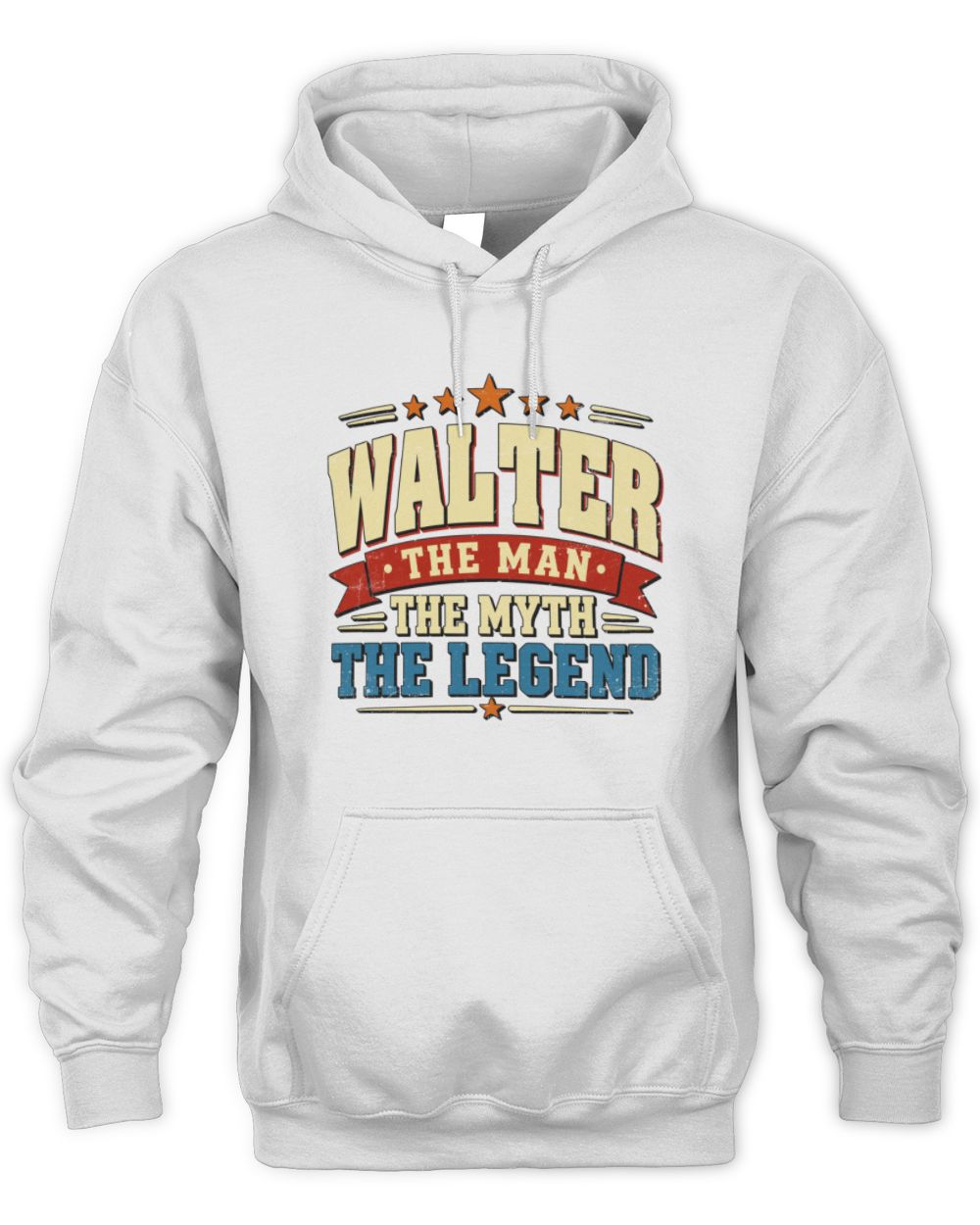 The Man The Myth The Legend Ribbon Vintage T-Shirt WALTER M1-56 / Unisex Hoodie / white