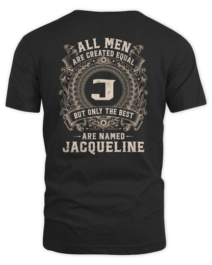 All Men Are Created Equal Cool Logo Shirt JACQUELINE M1-60 / Unisex Standard T-Shirt / black