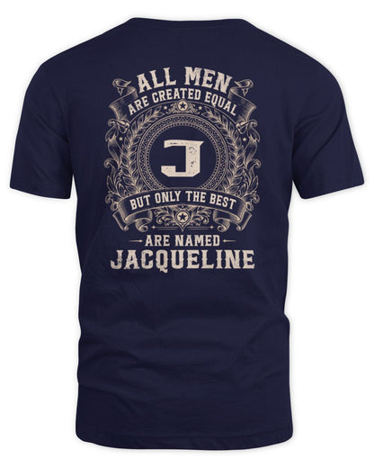 All Men Are Created Equal Cool Logo Shirt JACQUELINE M1-60 / Unisex Standard T-Shirt / navy