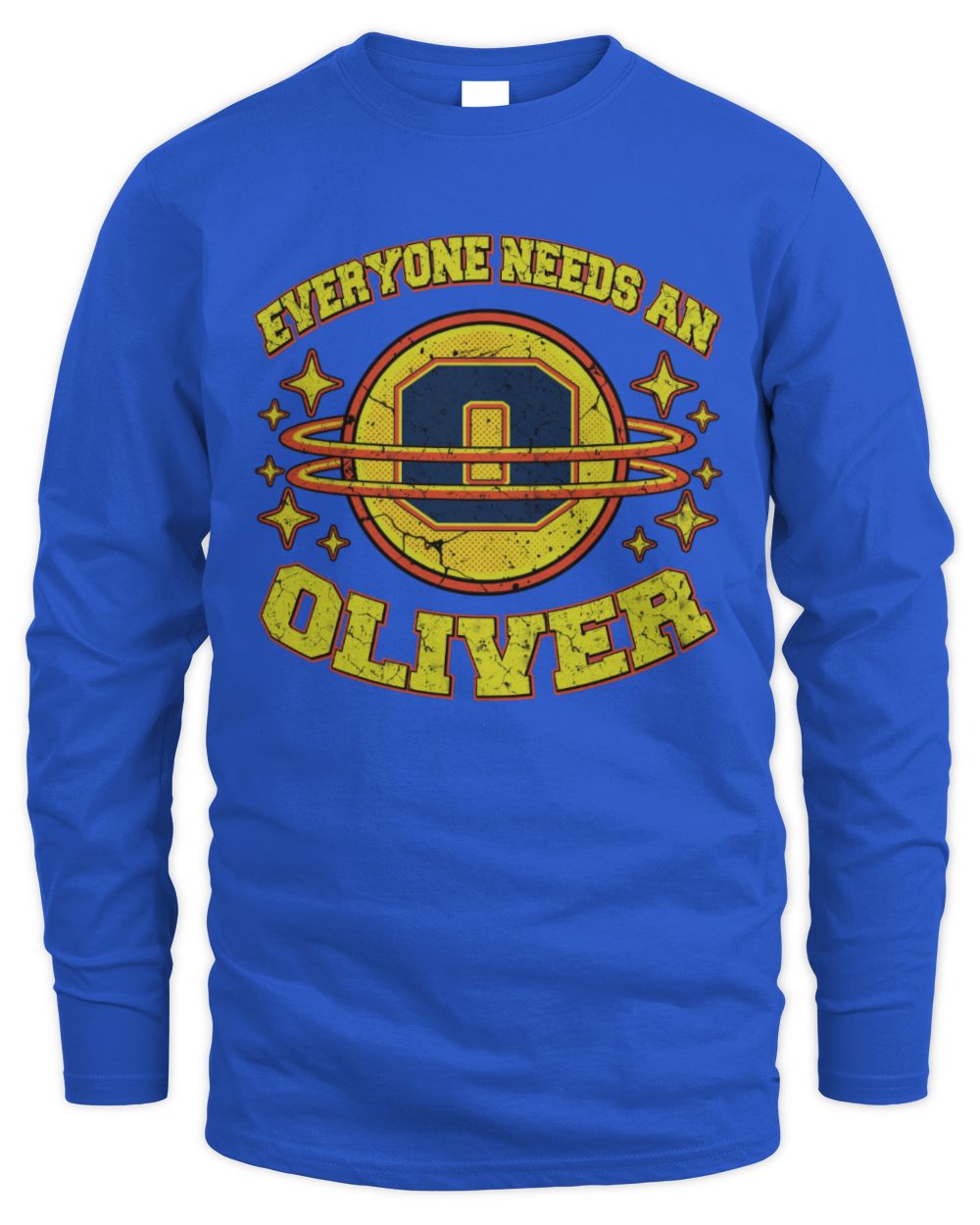 Everyone Needs a Your Name Shirt OLIVER M1-76 / Men's Long Sleeved T-Shirt / royal