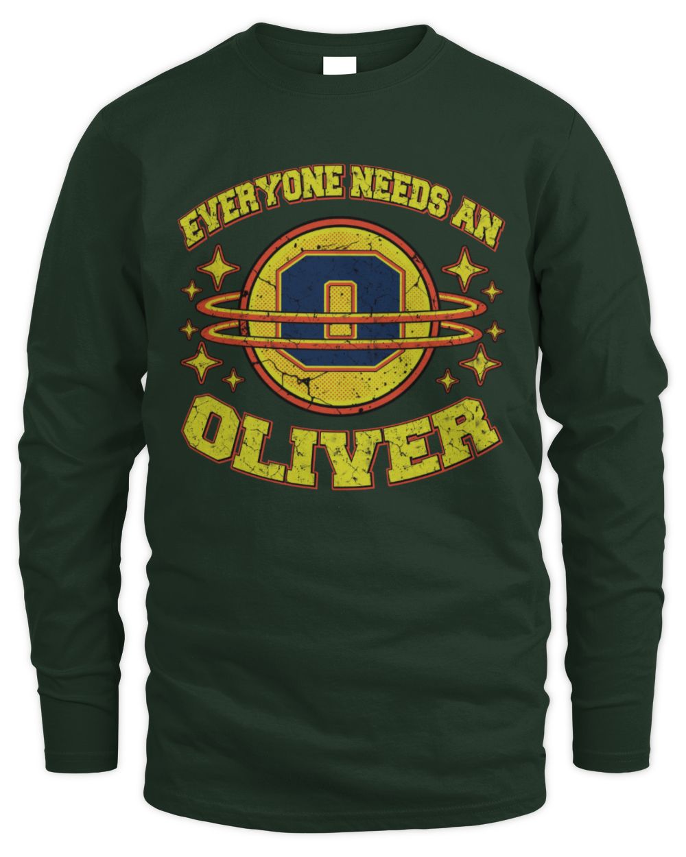 Everyone Needs a Your Name Shirt OLIVER M1-76 / Men's Long Sleeved T-Shirt / forest green