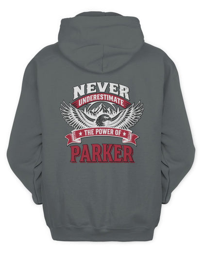 Never Underestimate Your Name Eagle Mountain Shirt PARKER M1-61 / Unisex Hoodie / charcoal