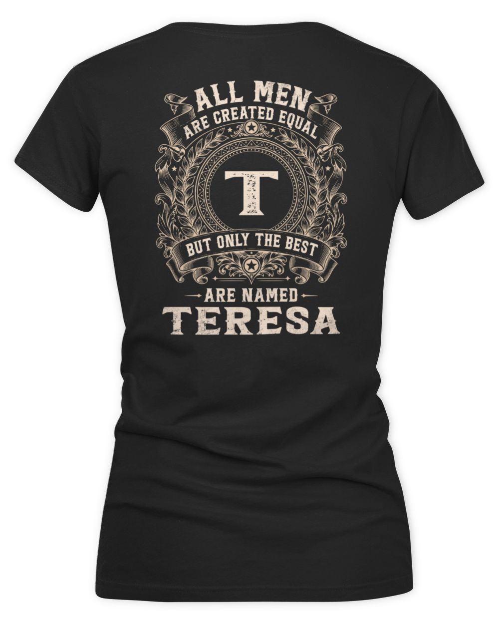 All Men Are Created Equal Cool Logo Shirt TERESA M1-60 / Women's V-Neck T-Shirt / black