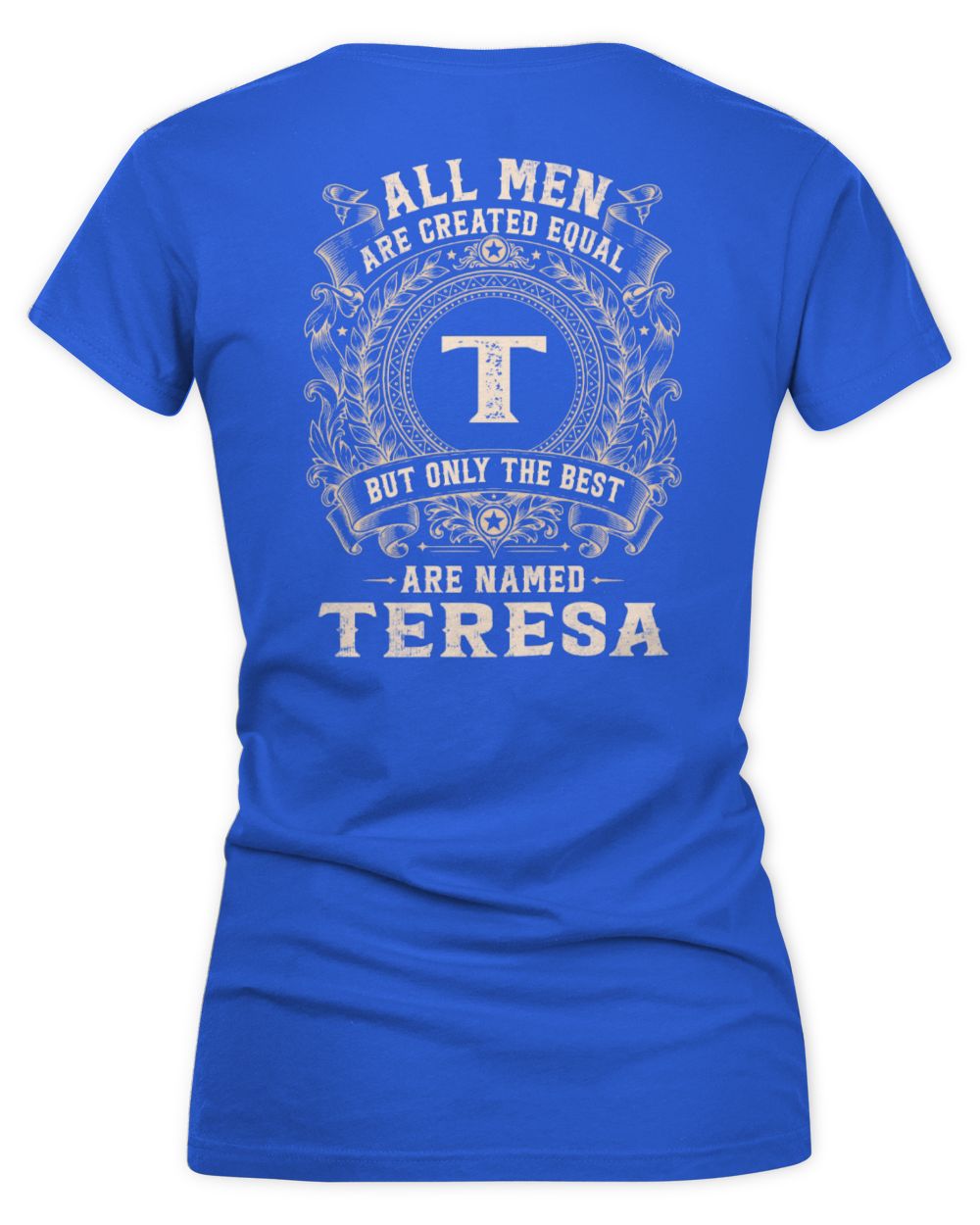 All Men Are Created Equal Cool Logo Shirt TERESA M1-60 / Women's V-Neck T-Shirt / royal