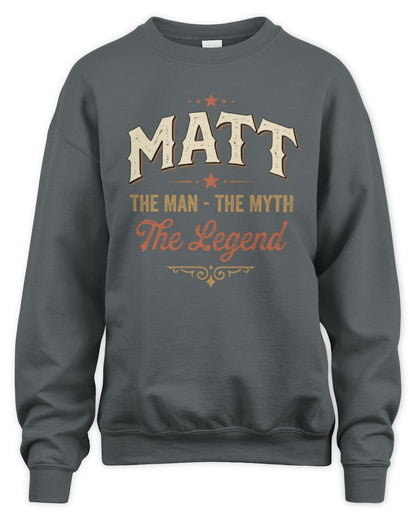 I'm Name I'm Not Rude I Just Have The Balls Funny T-Shirt MATT M1-77 / Unisex Sweatshirt / charcoal