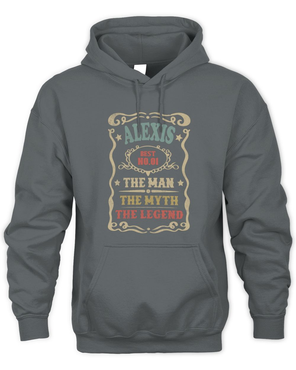 The Man The Myth The Legend Vintage Gold Wine Shirt ALEXIS M1-52 / Unisex Hoodie / charcoal