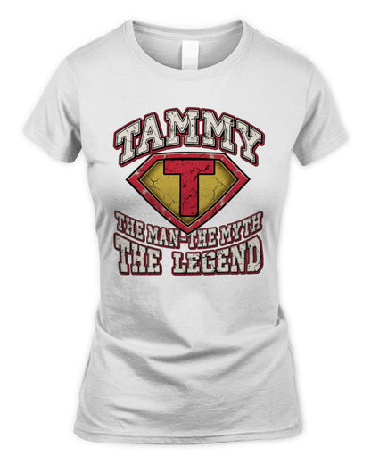 The Man The Myth The Legend Superman Graphic T-Shirt TAMMY M1-74 / Women's Standard T-Shirt / white