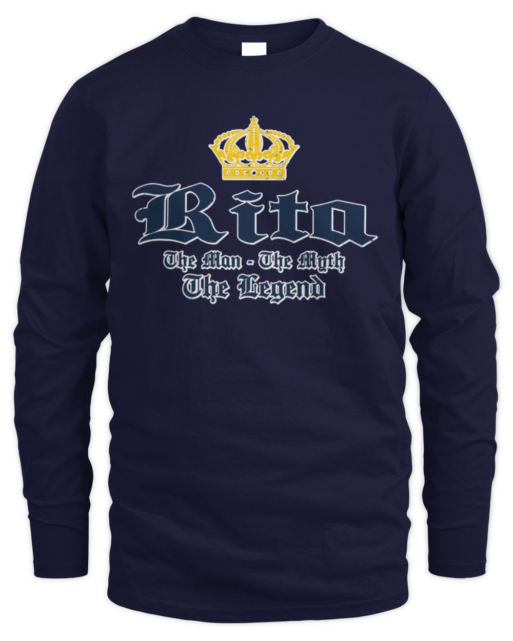 The Man The Myth The Legend Corona Beer T-Shirt RITA M1-S83 / Men's Long Sleeved T-Shirt / navy