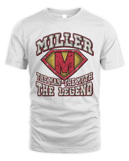 The Man The Myth The Legend Superman Graphic T-Shirt MILLER M1-74 / Unisex Standard T-Shirt / white