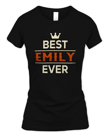 Best Your Name With Crown Shirt EMILY M1-59 / Women's Standard T-Shirt / black