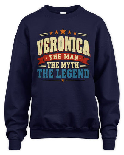 The Man The Myth The Legend Ribbon Vintage T-Shirt VERONICA M1-56 / Unisex Sweatshirt / navy