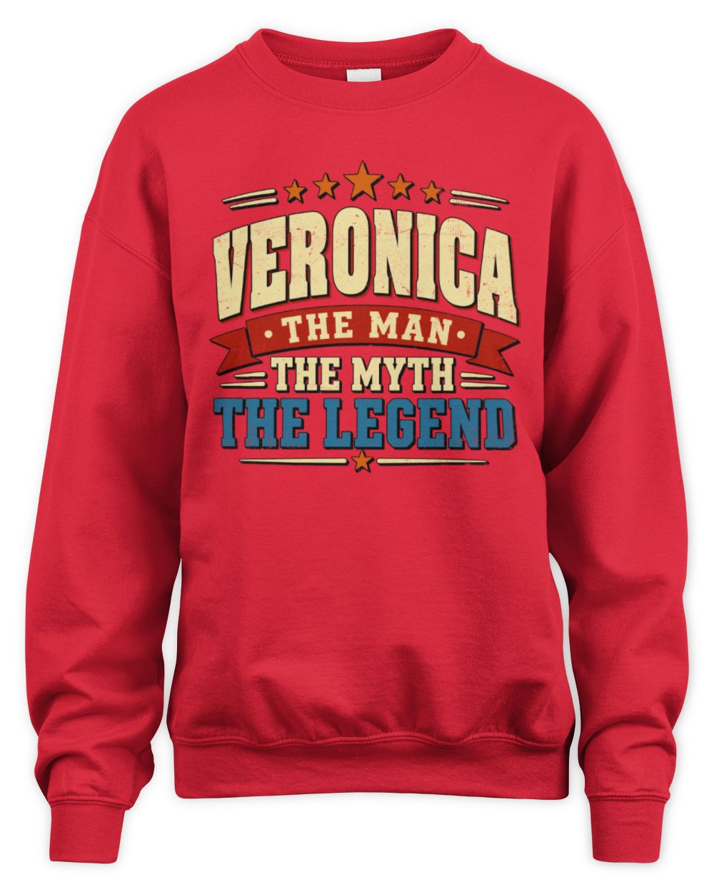 The Man The Myth The Legend Ribbon Vintage T-Shirt VERONICA M1-56 / Unisex Sweatshirt / red