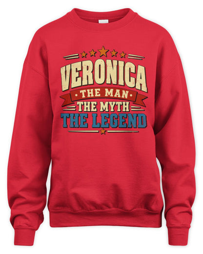 The Man The Myth The Legend Ribbon Vintage T-Shirt VERONICA M1-56 / Unisex Sweatshirt / red