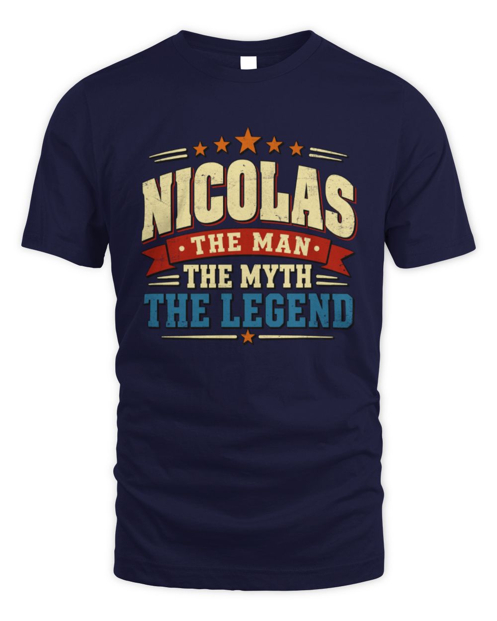 The Man The Myth The Legend Ribbon Vintage T-Shirt NICOLAS M1-56 / Unisex Standard T-Shirt / navy