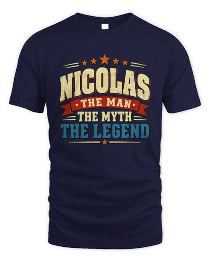 The Man The Myth The Legend Ribbon Vintage T-Shirt NICOLAS M1-56 / Unisex Standard T-Shirt / navy