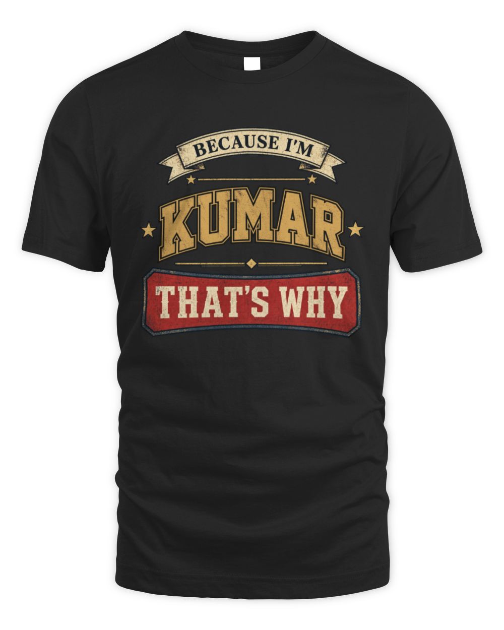 Because I'm Name That's Why Americana T-Shirt KUMAR M1-S88 / Unisex Standard T-Shirt / black