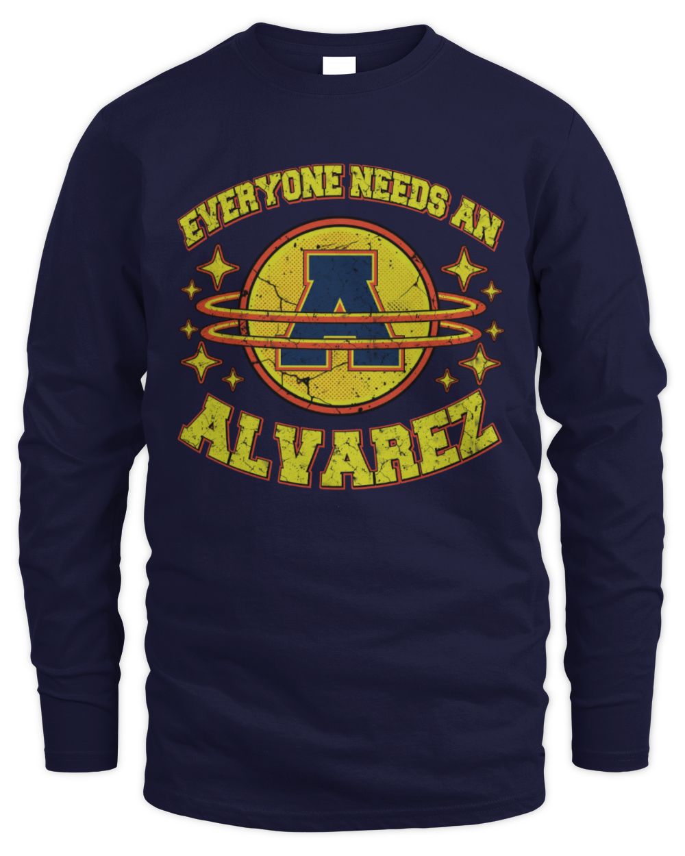 Everyone Needs a Your Name Shirt ALVAREZ M1-76 / Men's Long Sleeved T-Shirt / navy