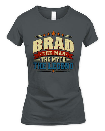The Man The Myth The Legend Ribbon Vintage T-Shirt BRAD M1-56 / Women's Standard T-Shirt / charcoal