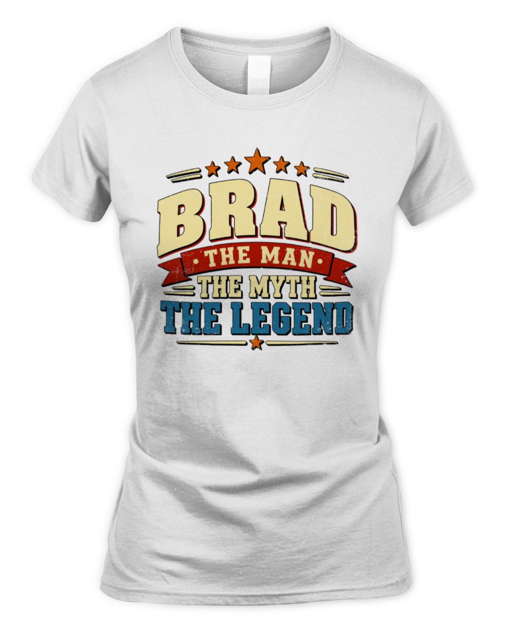 The Man The Myth The Legend Ribbon Vintage T-Shirt BRAD M1-56 / Women's Standard T-Shirt / white