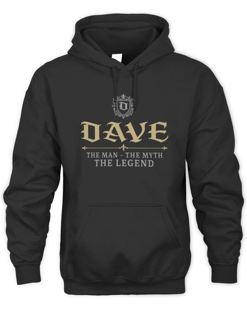 The Man The Myth The Legend Western Shirt DAVE M1-78 / Unisex Hoodie / black