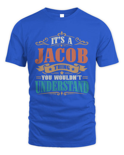 It’s a Name Thing Personalized Retro T-Shirt JACOB M1-47 / Unisex Standard T-Shirt / royal
