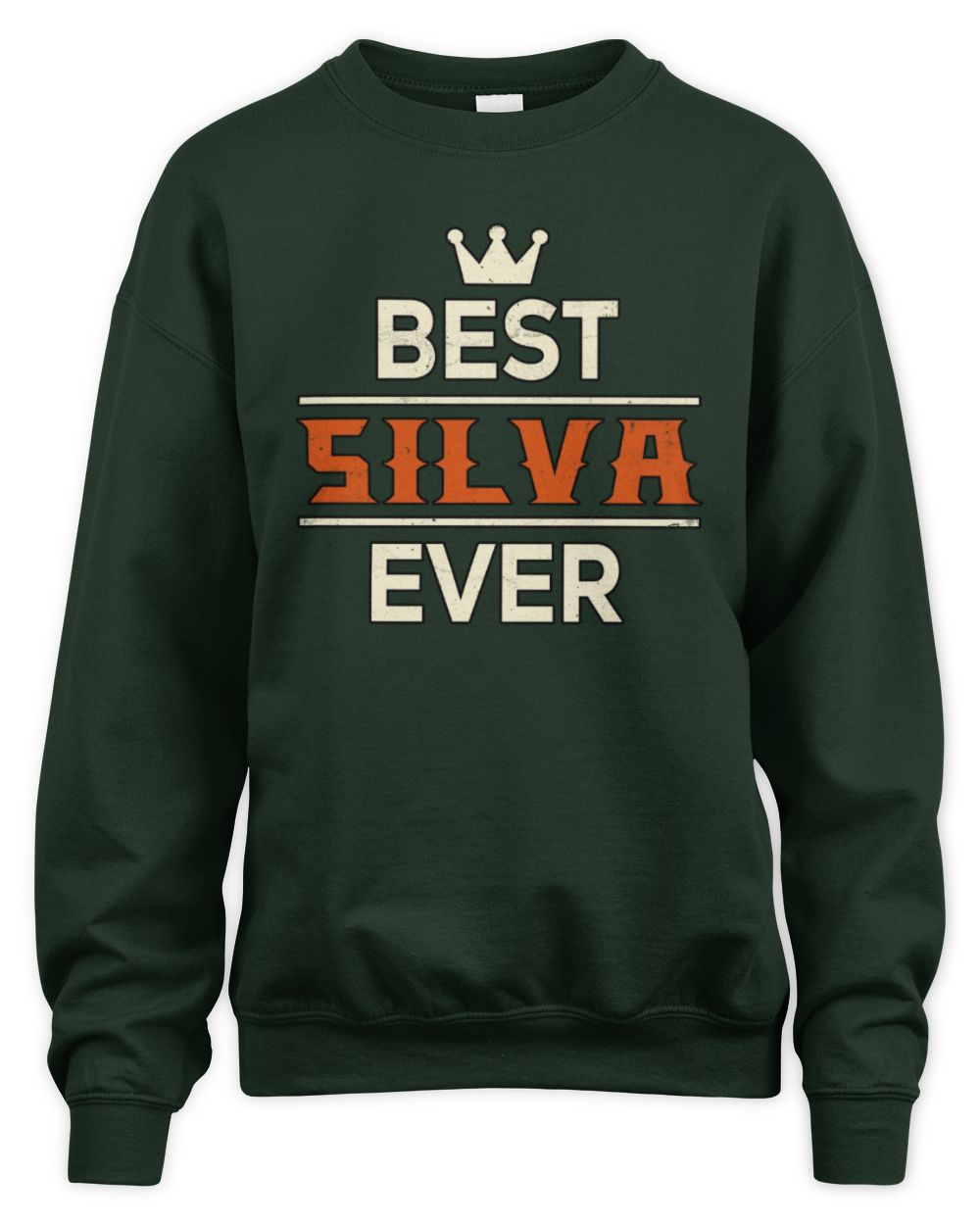 Best Your Name With Crown Shirt SILVA M1-59 / Unisex Sweatshirt / forest green
