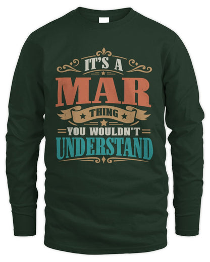 It’s a Name Thing Personalized Retro T-Shirt MAR M1-47 / Men's Long Sleeved T-Shirt / forest green