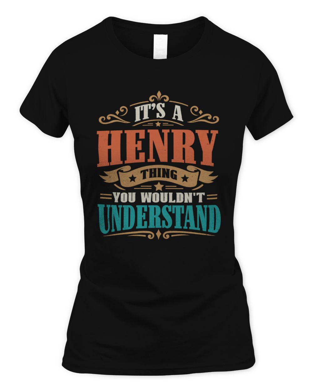 It’s a Name Thing Personalized Retro T-Shirt HENRY M1-47 / Women's Standard T-Shirt / black