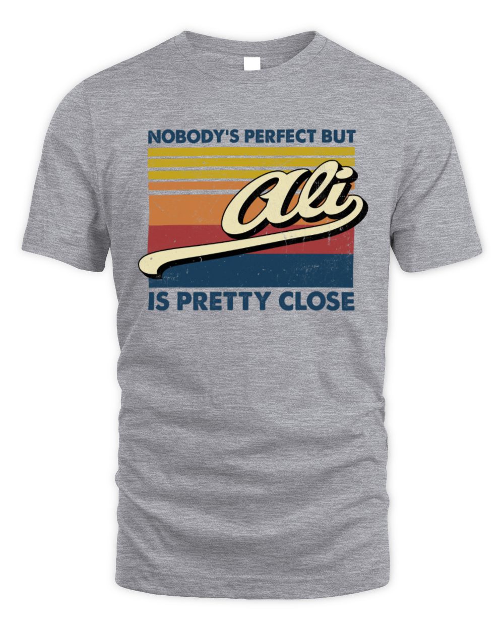 Nobody's Perfect But Your Name Is Pretty Close Retro Shirt ALI M1-65 / Unisex Standard T-Shirt / sport grey