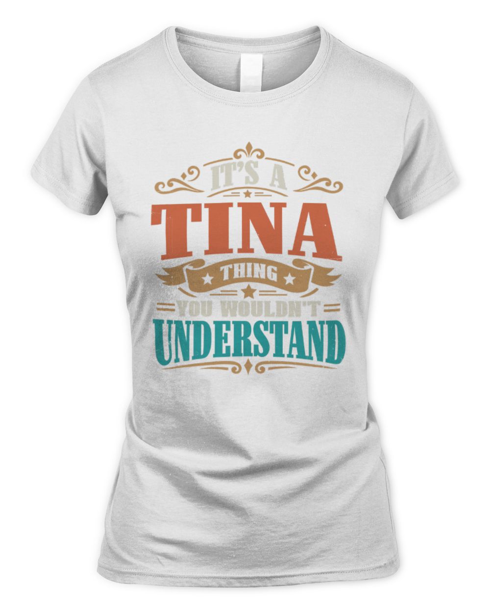 It’s a Name Thing Personalized Retro T-Shirt TINA M1-47 / Women's Standard T-Shirt / white