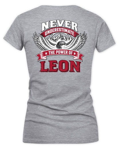 Never Underestimate Your Name Eagle Mountain Shirt LEON M1-61 / Women's V-Neck T-Shirt / sport grey