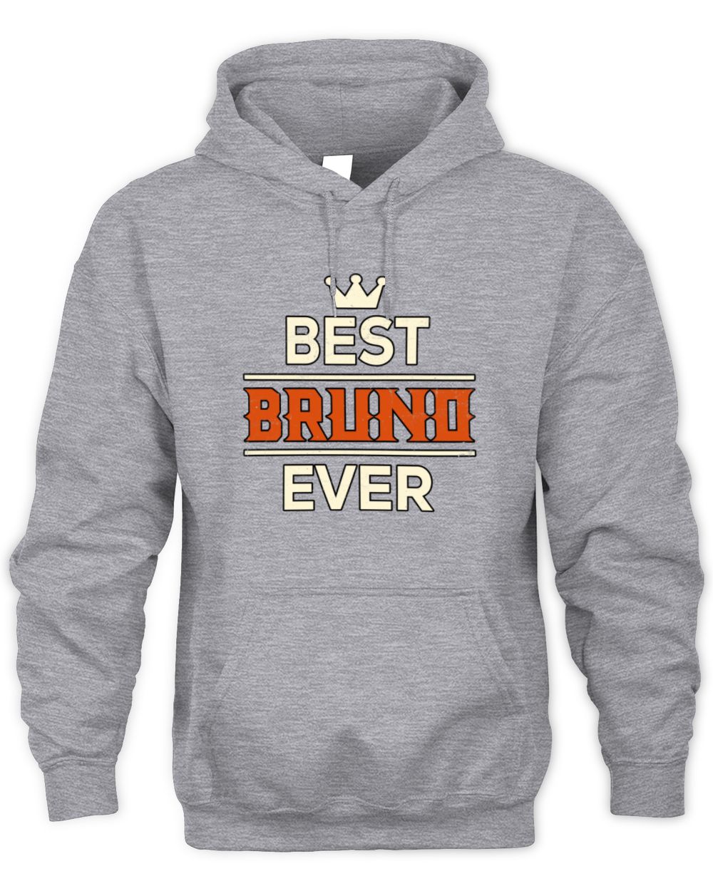 Best Your Name With Crown Shirt BRUNO M1-59 / Unisex Hoodie / sport grey