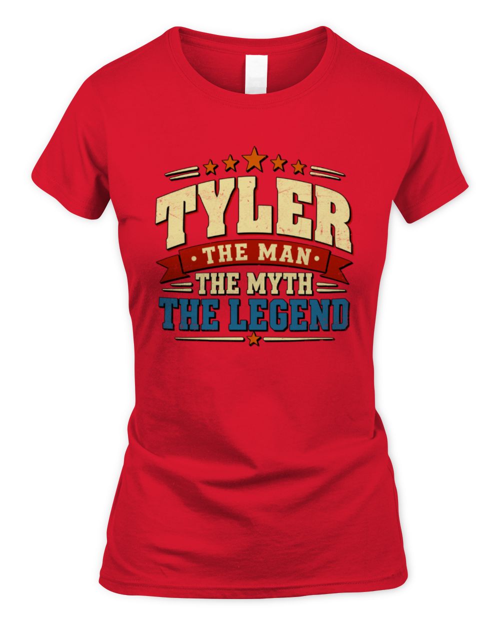 The Man The Myth The Legend Ribbon Vintage T-Shirt TYLER M1-56 / Women's Standard T-Shirt / red