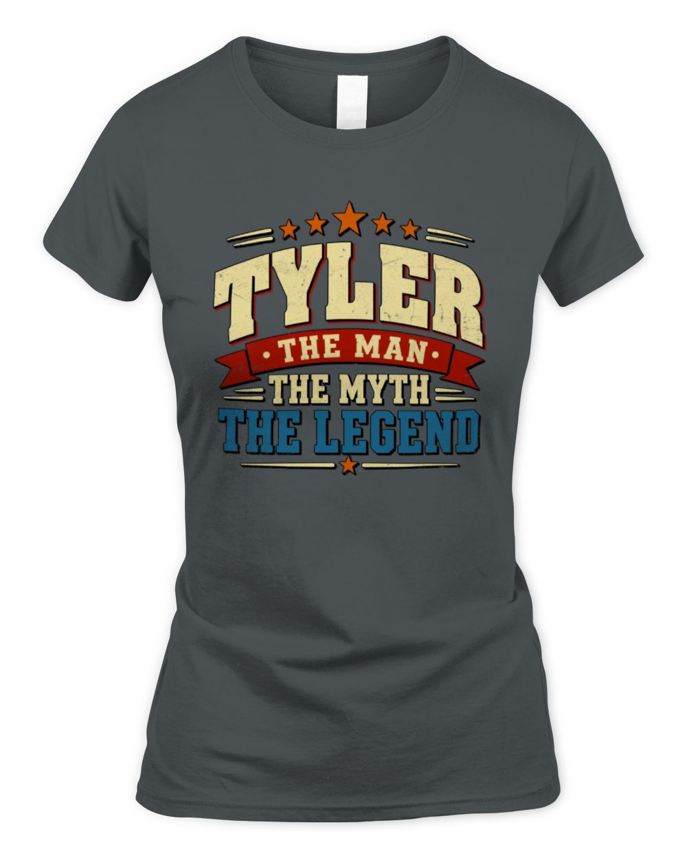 The Man The Myth The Legend Ribbon Vintage T-Shirt TYLER M1-56 / Women's Standard T-Shirt / charcoal