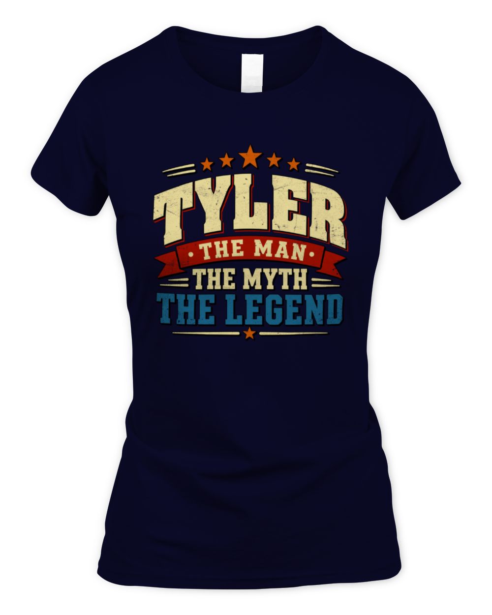 The Man The Myth The Legend Ribbon Vintage T-Shirt TYLER M1-56 / Women's Standard T-Shirt / navy