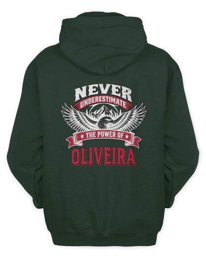Never Underestimate Your Name Eagle Mountain Shirt OLIVEIRA M1-61 / Unisex Hoodie / forest green