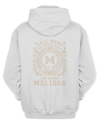 All Men Are Created Equal Cool Logo Shirt MELISSA M1-60 / Unisex Hoodie / white