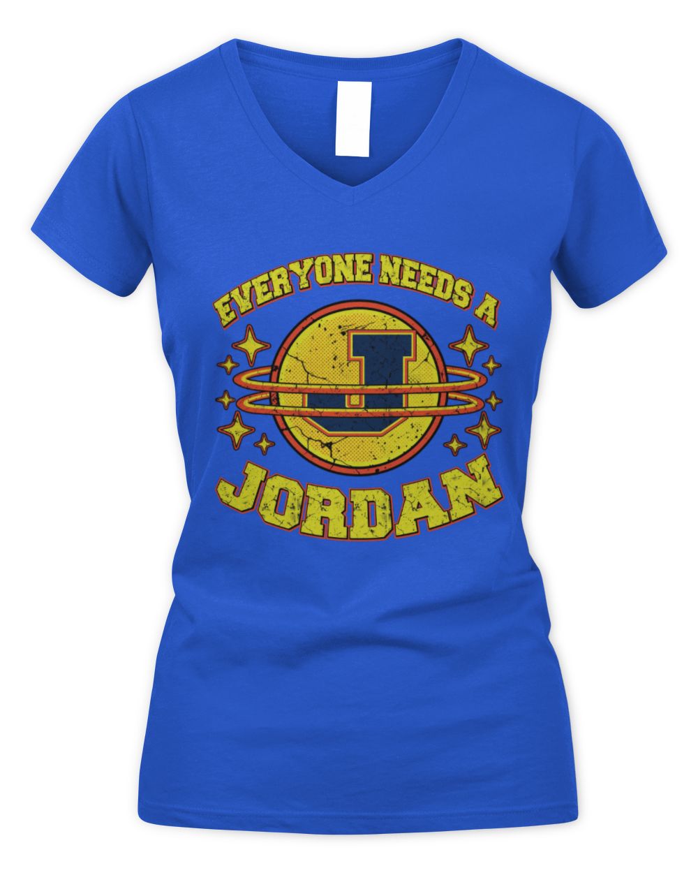 Everyone Needs a Your Name Shirt JORDAN M1-76 / Women's V-Neck T-Shirt / royal