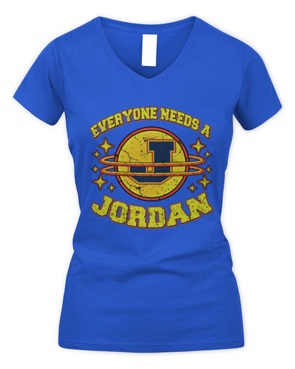 Everyone Needs a Your Name Shirt JORDAN M1-76 / Women's V-Neck T-Shirt / royal