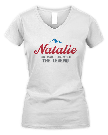 The Man The Myth The Legend Coors Light Beer T-Shirt NATALIE M1-S84 / Women's V-Neck T-Shirt / white