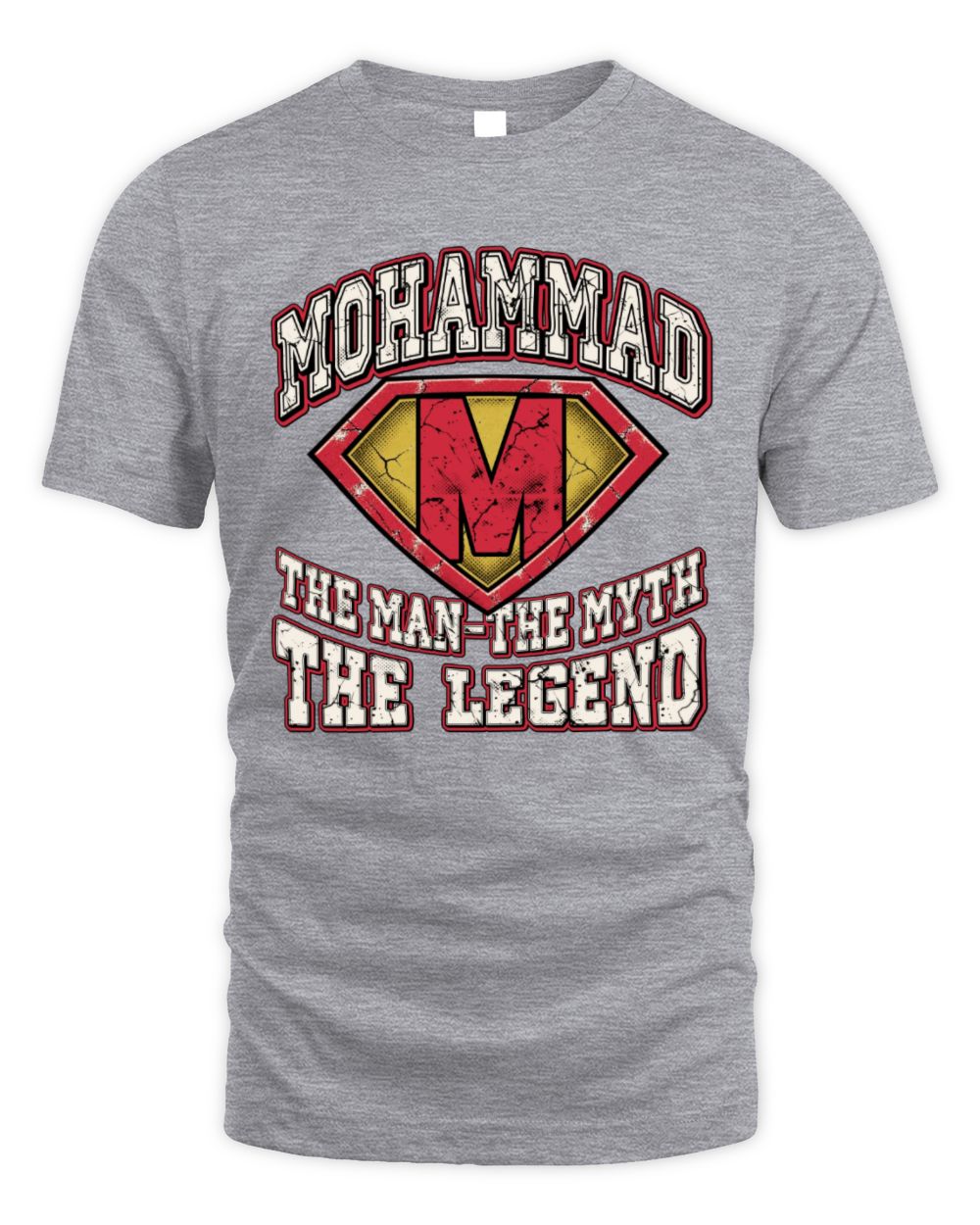The Man The Myth The Legend Superman Graphic T-Shirt MOHAMMAD M1-74 / Unisex Standard T-Shirt / sport grey