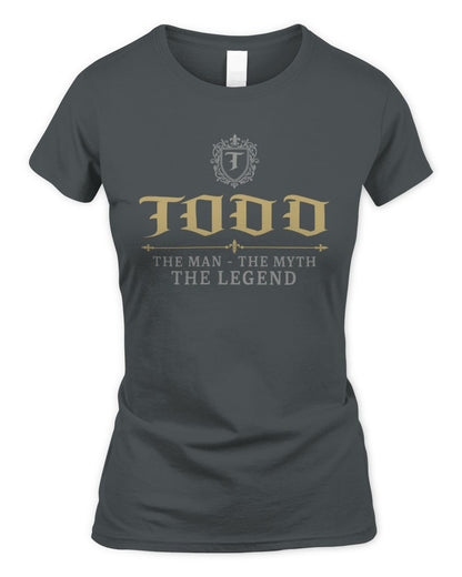 The Man The Myth The Legend Western Shirt TODD M1-78 / Women's Standard T-Shirt / charcoal