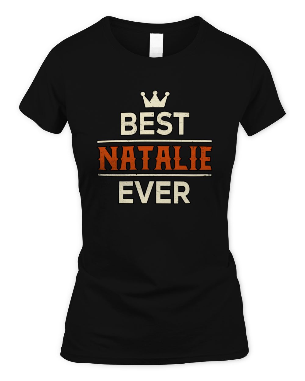 Best Your Name With Crown Shirt NATALIE M1-59 / Women's Standard T-Shirt / black
