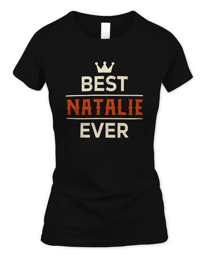 Best Your Name With Crown Shirt NATALIE M1-59 / Women's Standard T-Shirt / black