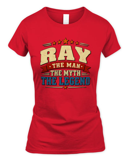 The Man The Myth The Legend Ribbon Vintage T-Shirt RAY M1-56 / Women's Standard T-Shirt / red