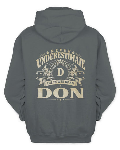 Never Underestimate Your Name Luxury Logo Shirt DON M1-63 / Unisex Hoodie / charcoal